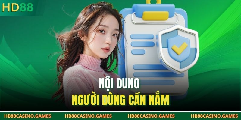 Nội dung người dùng cần nắm